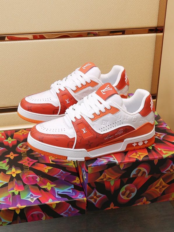 Luxury Trainer Sneakers Shoes #54 Signature Orange - Image 3