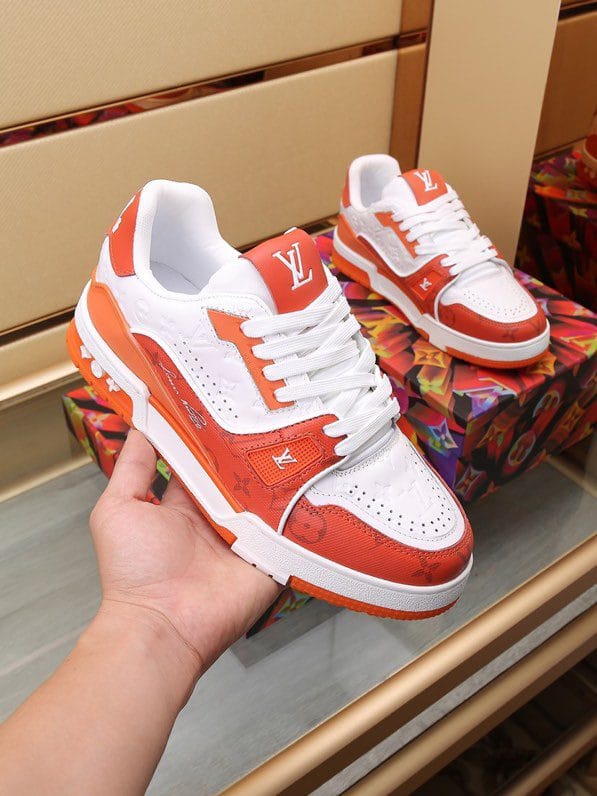 Luxury Trainer Sneakers Shoes #54 Signature Orange - Image 4