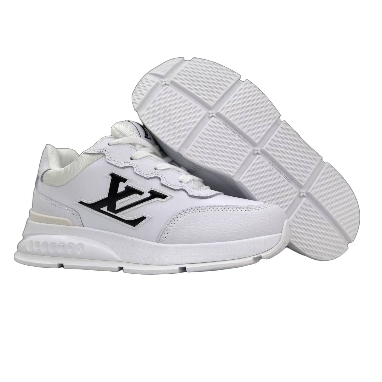 Luxury Lou Paris Classic Trainers White Black Shoes Sneakers - Image 4