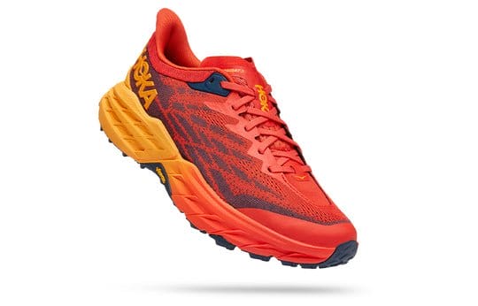 Hoka One One Speedgoat 5 Fiesta Red Radiant Yellow 1123157-FRYL - Image 5