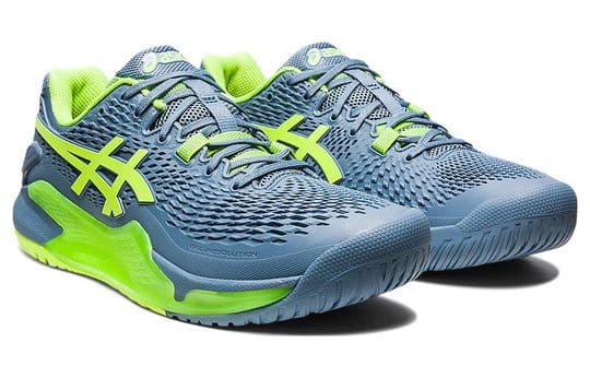 Asics Gel Resolution 9 Steel Blue Hazard Green 1041A330-400 - Image 4