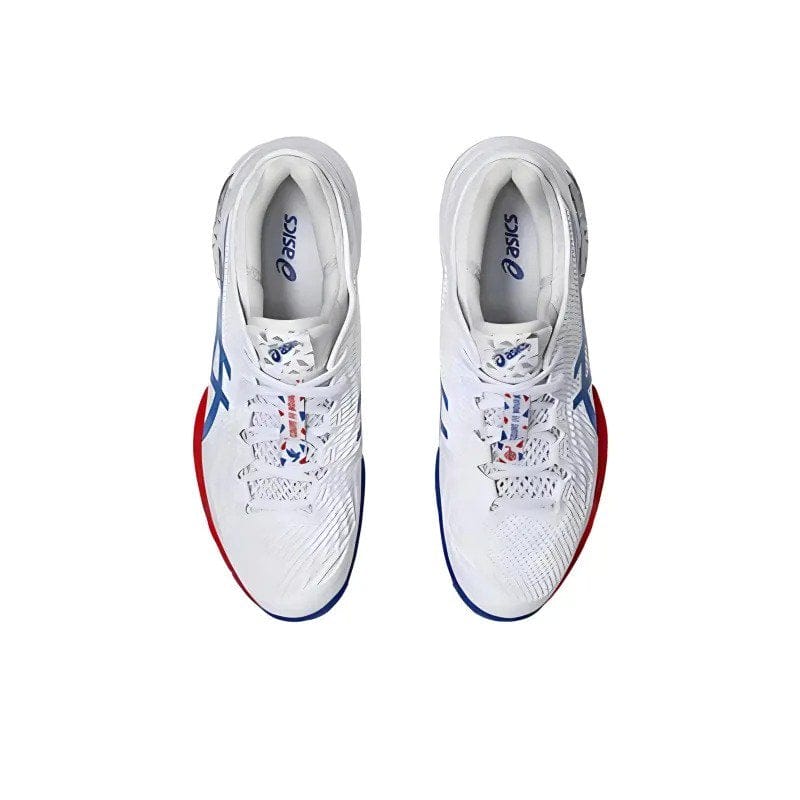 Alternative view of Asics Court Ff 3 Novak White Blue Red 1041A480 100