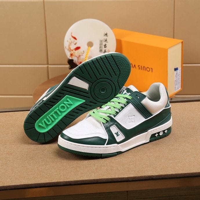 Luxury Virgil Trainer Sneakers Shoes Signature Green - Image 5