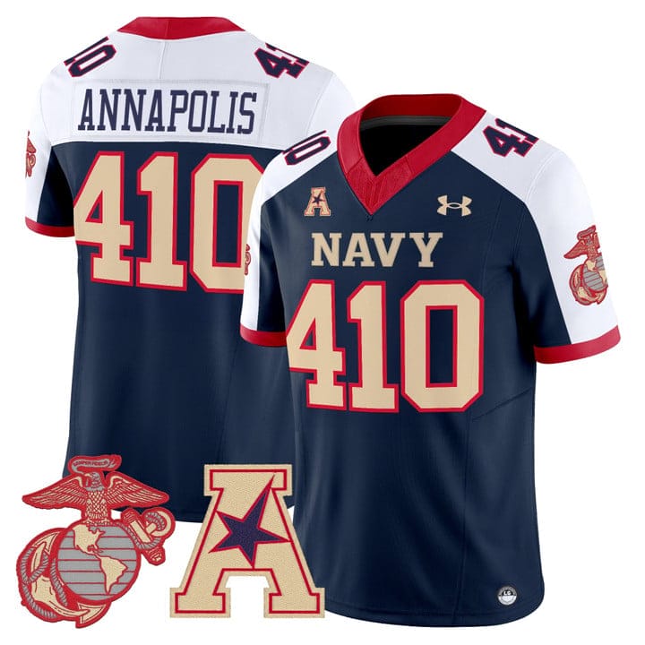 Annapolis Jersey #401 Navy Midshipmen Vapor USMC Premier Stitched - Image 3