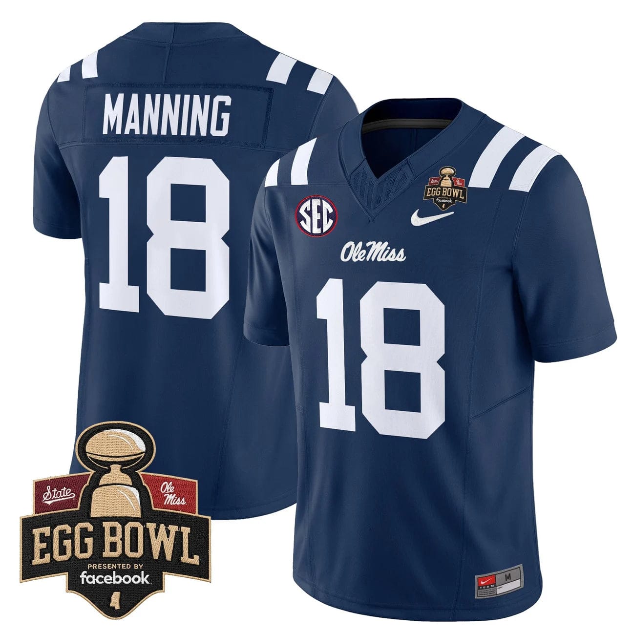 Alternative view of Archie Manning Jersey #18 Ole Miss Rebels 2025 Egg Bowl Limited Stitched