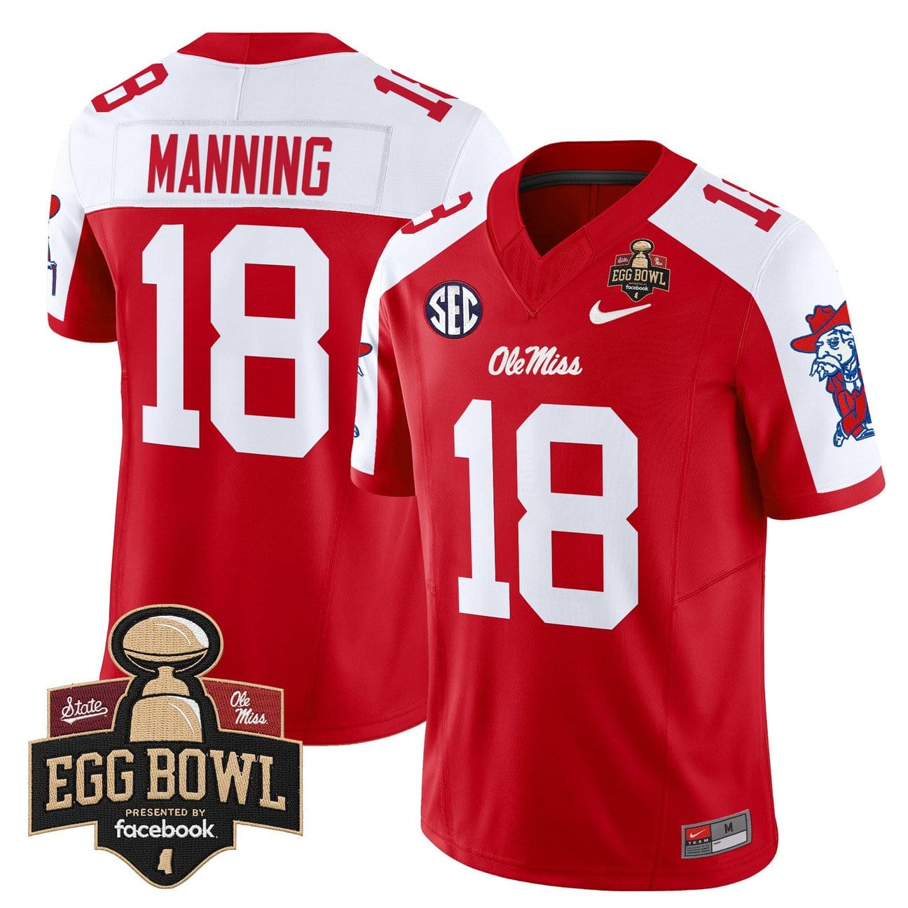 Archie Manning Jersey #18 Ole Miss Rebels 2025 Egg Bowl Limited Stitched - Image 3