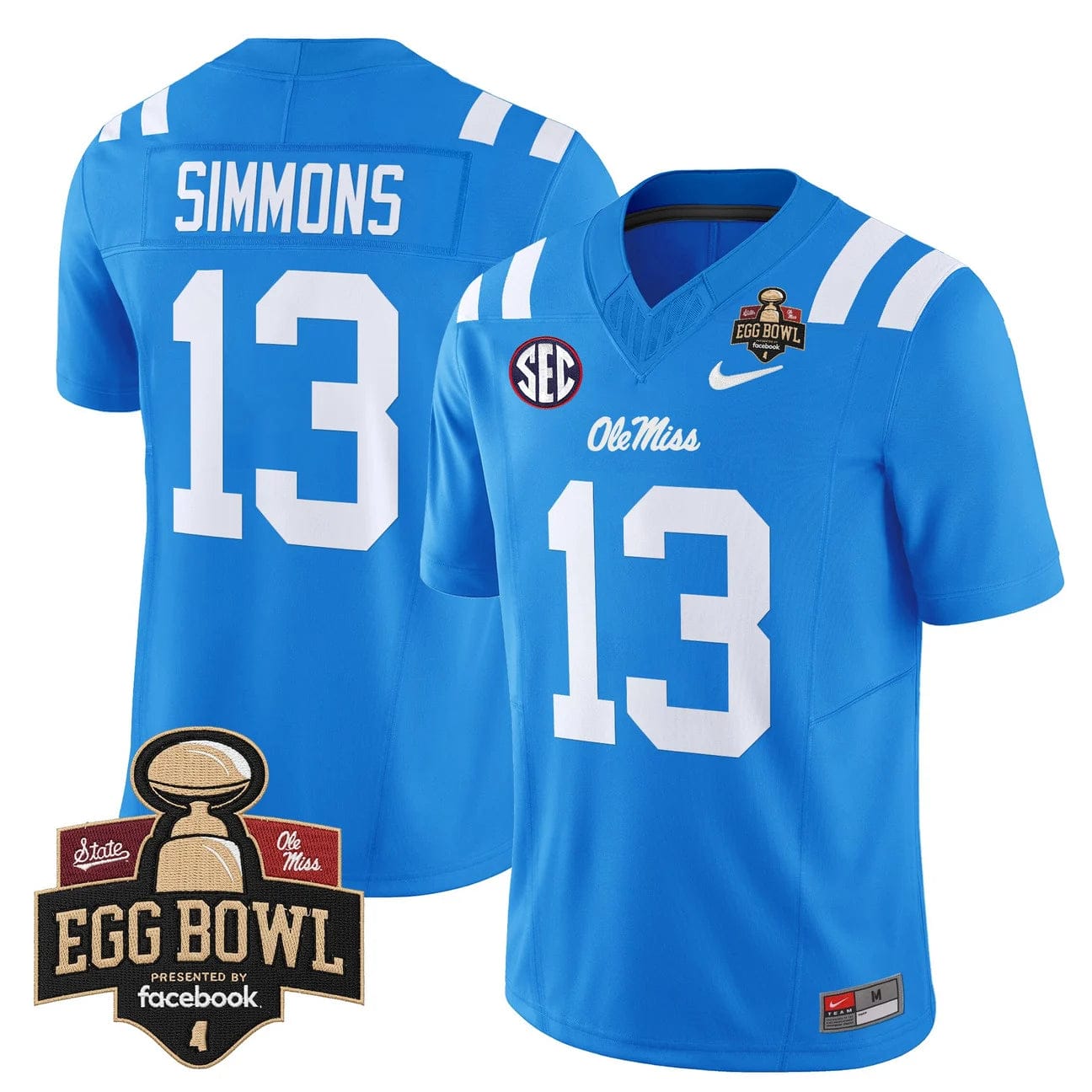 Austin Simmons Jersey #13 Ole Miss Rebels 2025 Egg Bowl Limited Stitched