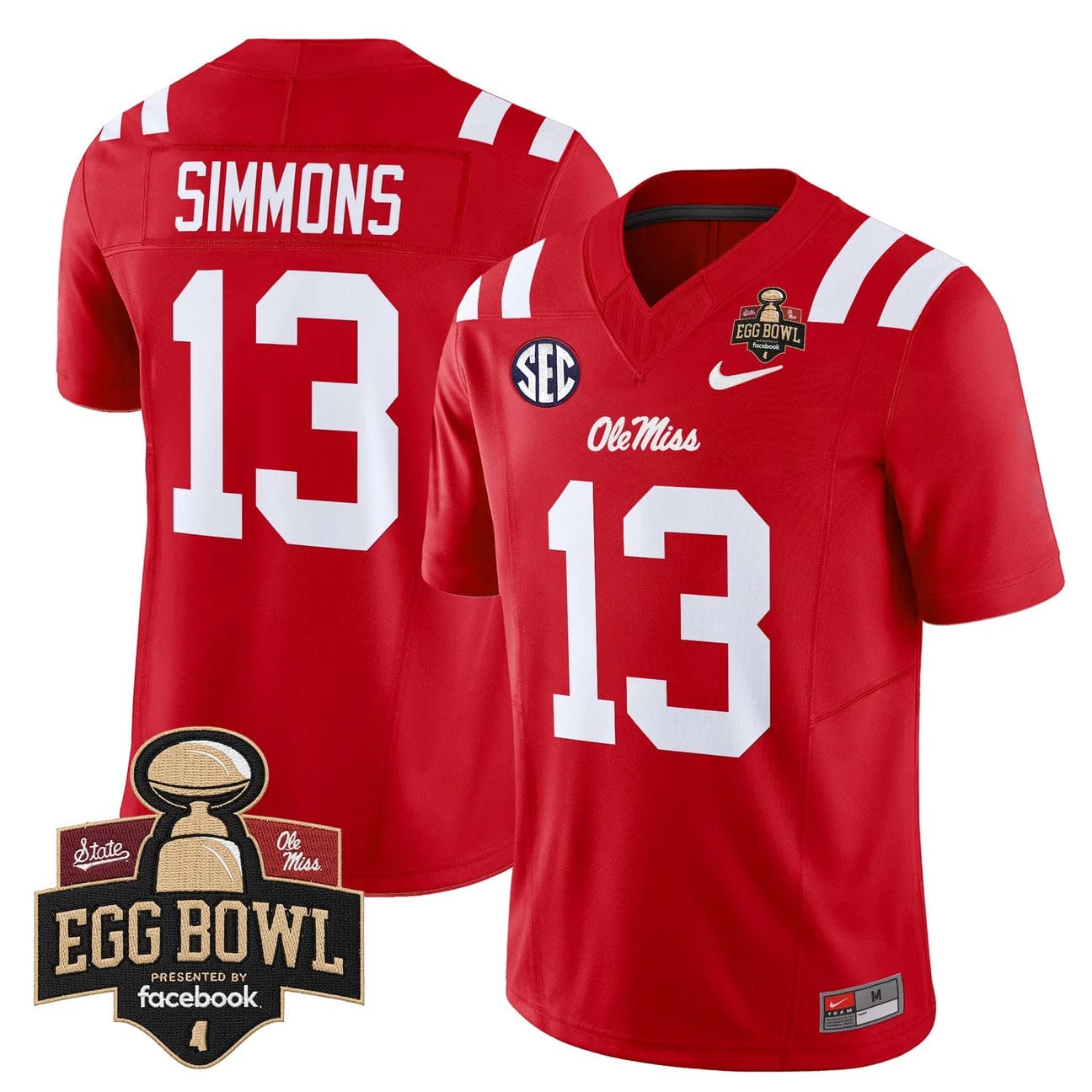 Austin Simmons Jersey #13 Ole Miss Rebels 2025 Egg Bowl Limited Stitched - Image 4