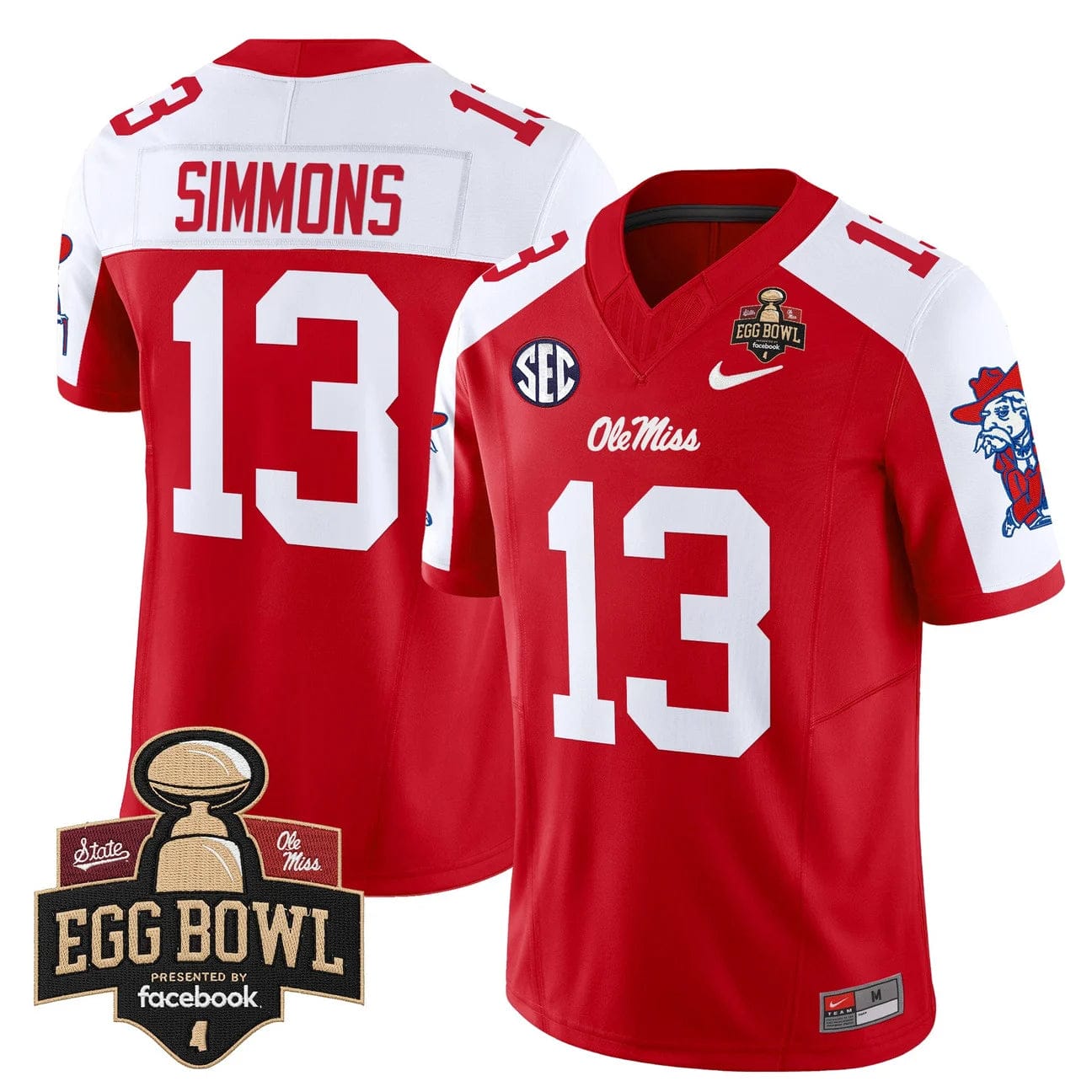 Austin Simmons Jersey #13 Ole Miss Rebels 2025 Egg Bowl Limited Stitched - Image 3