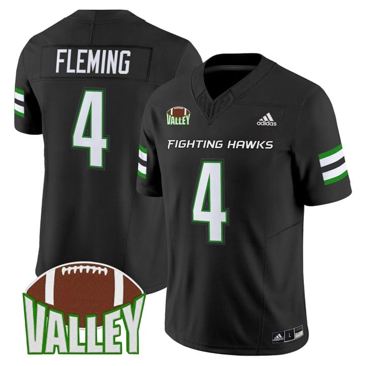 Alternative view of B.J. Fleming Jersey #4 North Dakota Fighting Hawks 2025 Stitched