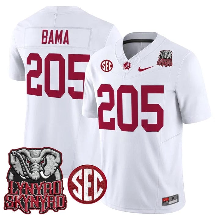 Bama Jersey #205 Alabama Crimson Tide Lynyrd Skynyrd Patch Stitched - Image 5