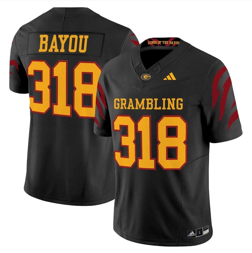 Alternative view of Bayou Jersey #318 Grambling Tigers 2025 Vapor Limited Stitched