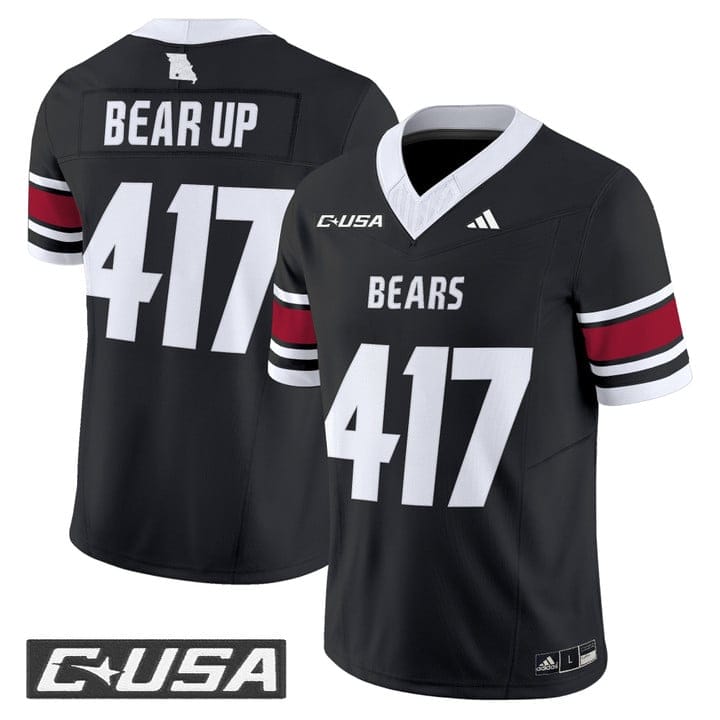 Alternative view of Bear Up Jersey #417 Missouri State Bears 2025 Vapor Limited Stitched