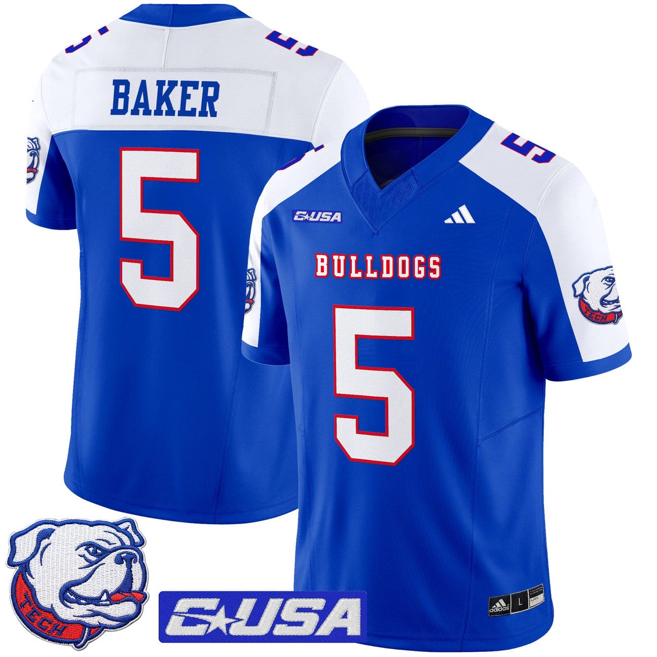 Blake Baker Jersey #5 Louisiana Tech Bulldogs 2025 Limited Stitched - Image 3