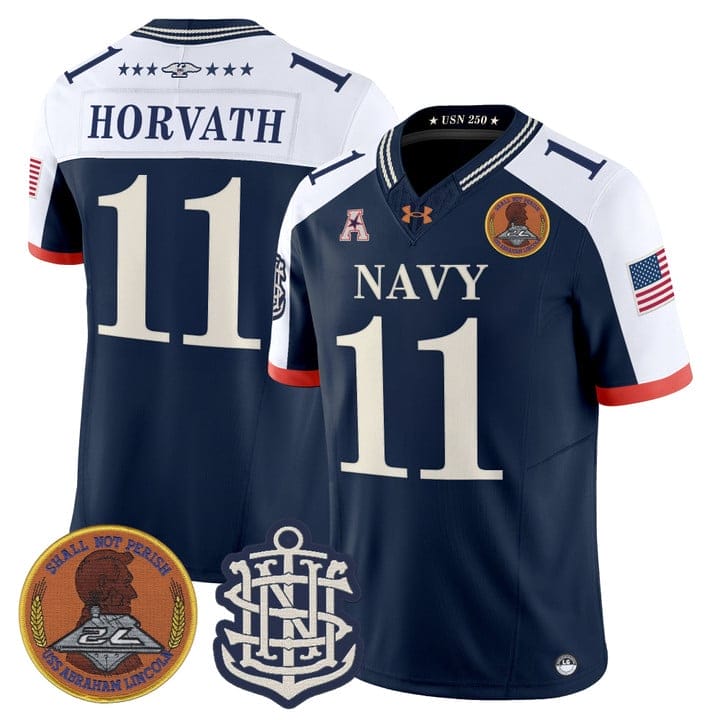 Blake Horvath Jersey #11 Navy Midshipmen 250th Anniversary Stitched