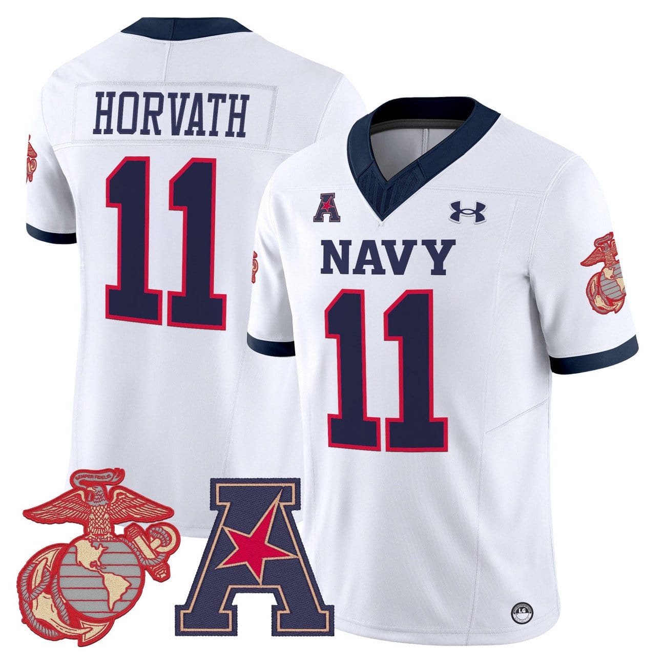 Blake Horvath Jersey #11 Navy Midshipmen Vapor USMC Premier Stitched - Image 3