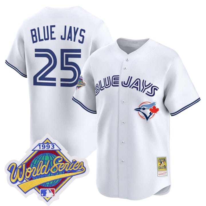 Blue Jays Jersey #25 Toronto Blue Jays 1993 World Series Throwback - Image 4