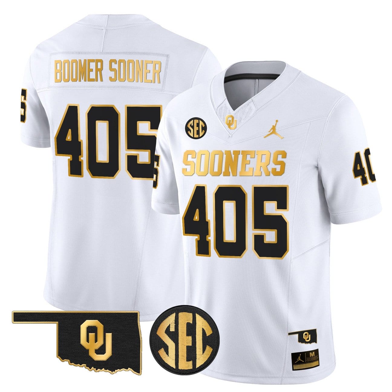 Boomer Sooner Jersey #405 Oklahoma Sooners 2025 Gold Limited Stitched - Image 4