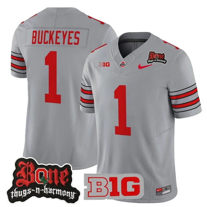 Alternative view of Buckeyes Jersey #1 Ohio State Buckeyes Bone Thugs-N-Harmony Stitched
