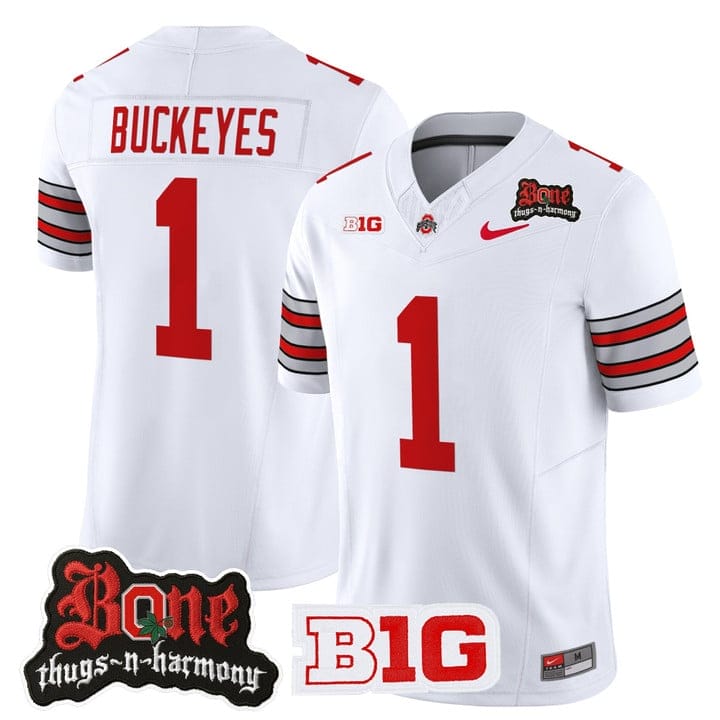 Buckeyes Jersey #1 Ohio State Buckeyes Bone Thugs-N-Harmony Stitched - Image 4