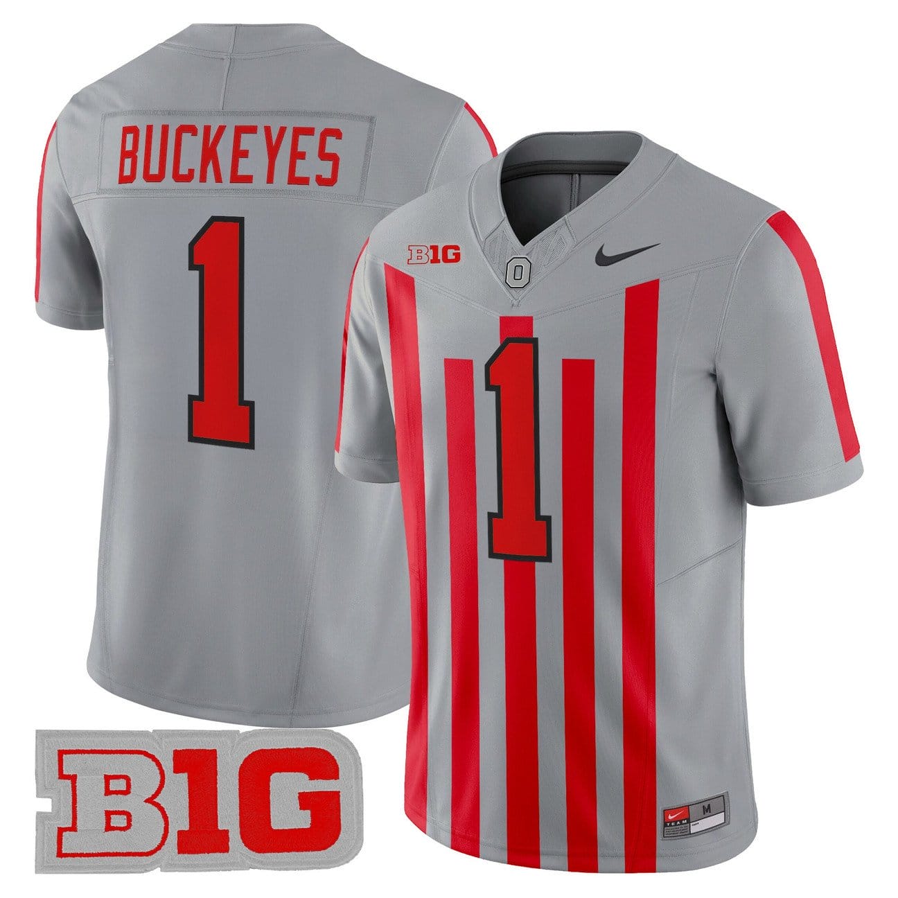 Alternative view of Buckeyes Jersey #1 Ohio State Buckeyes Throwback Vapor Limited Stitched