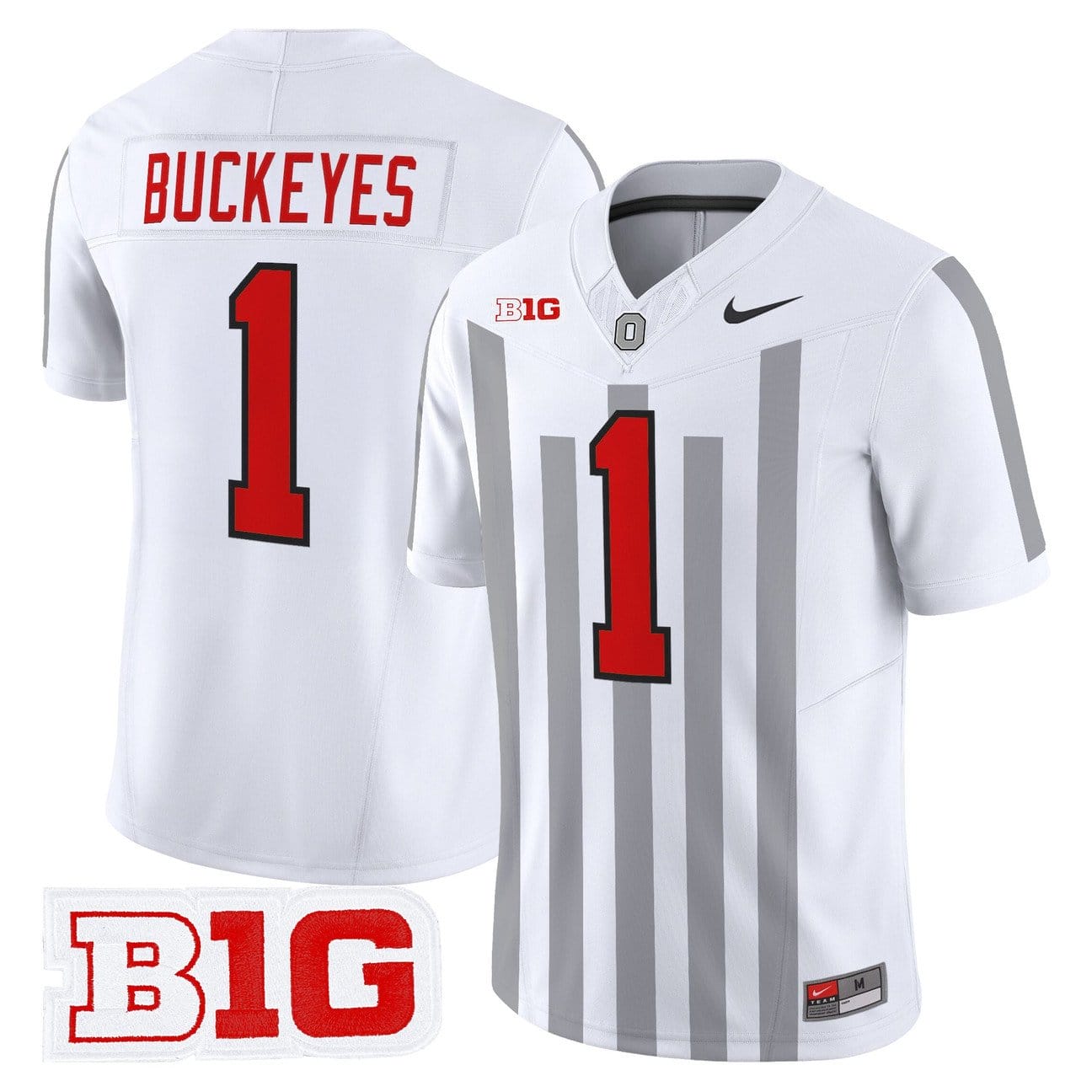 Buckeyes Jersey #1 Ohio State Buckeyes Throwback Vapor Limited Stitched - Image 4