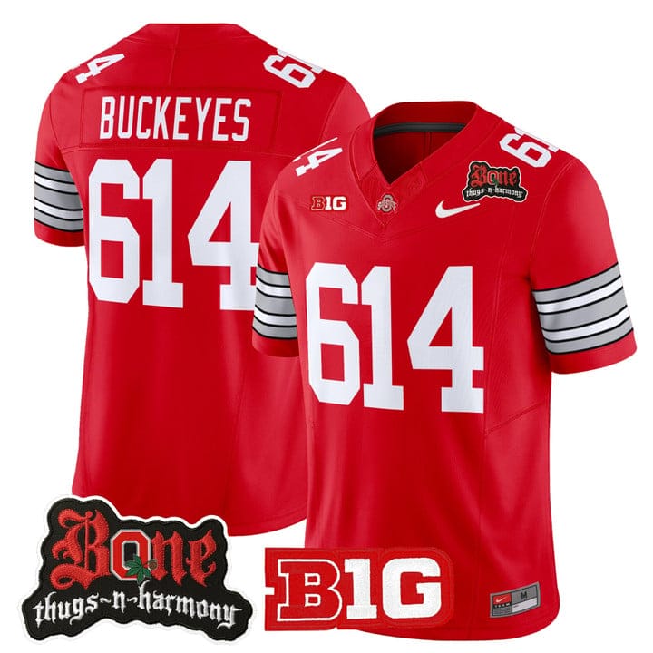Buckeyes Jersey #614 Ohio State Buckeyes Bone Thugs-N-Harmony Stitched - Image 3
