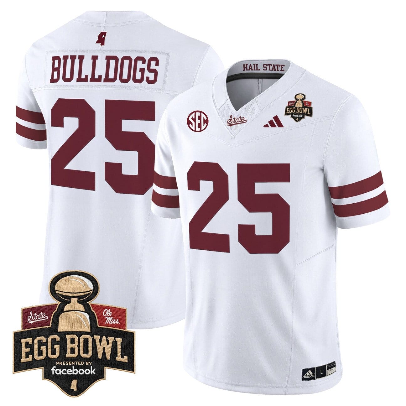 Bulldogs Jersey #25 Mississippi State Bulldogs 2025 Egg Bowl Stitched - Image 5