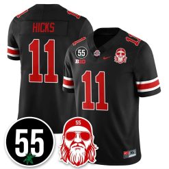 Alternative view of C.J. Hicks Jersey #11 Ohio State Buckeyes Nick Mangold Patch Stitched