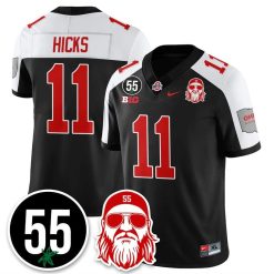 C.J. Hicks Jersey #11 Ohio State Buckeyes Nick Mangold Patch Stitched