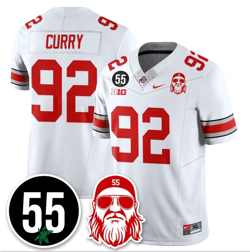Caden Curry Jersey #92 Ohio State Buckeyes Nick Mangold Patch Stitched - Image 5