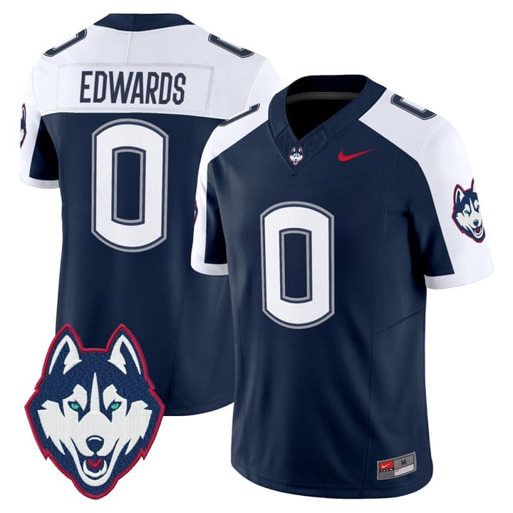 Alternative view of Cam Edwards Jersey #0 UConn Huskies 2025 Vapor Limited Stitched