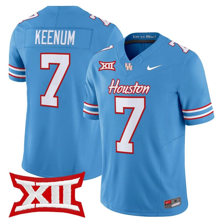 Case Keenum Jersey #7 Houston Cougars 2025 Oilers Inspired Stitched - Image 3