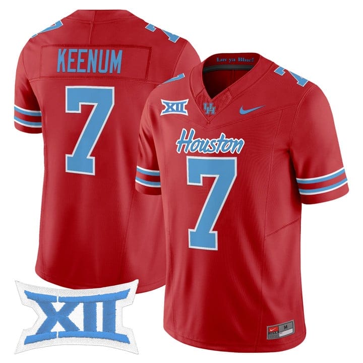 Case Keenum Jersey #7 Houston Cougars 2025 Oilers Inspired Stitched - Image 4