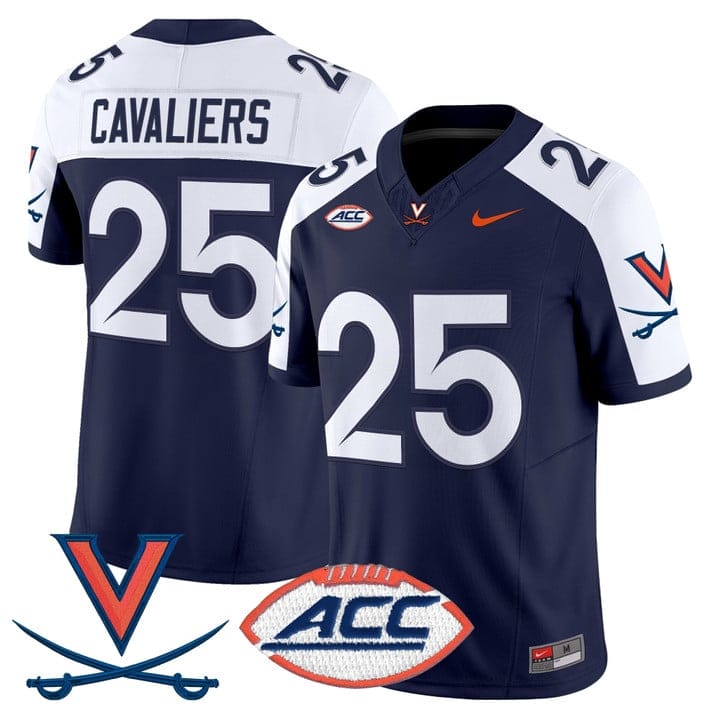 Alternative view of Cavaliers Jersey #25 Virginia Cavaliers 2025 Vapor Limited Stitched 1995