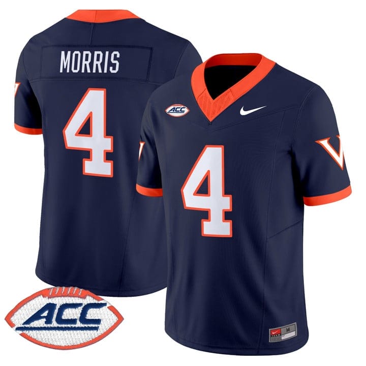 Chandler Morris Jersey #4 Virginia Cavaliers 2025 Stitched - Image 4