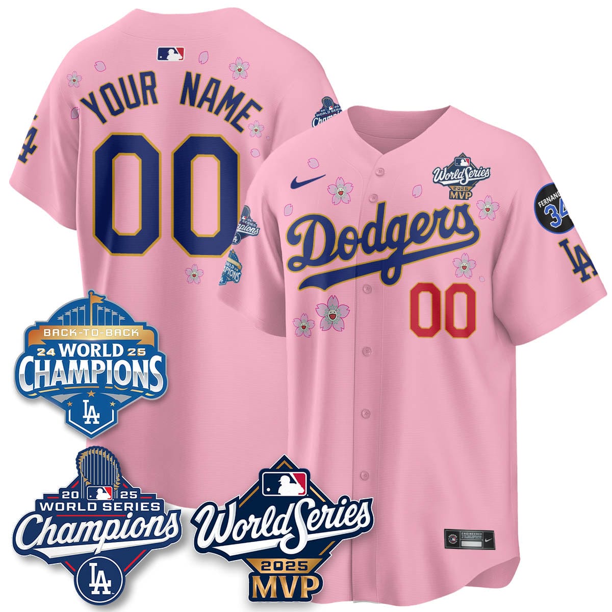 Yoshinobu Yamamoto LAD 2025 World Series MVP Jersey - All Stitched - Image 26