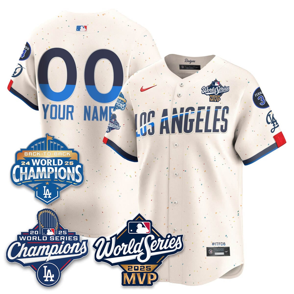 Yoshinobu Yamamoto LAD 2025 World Series MVP Jersey - All Stitched - Image 28