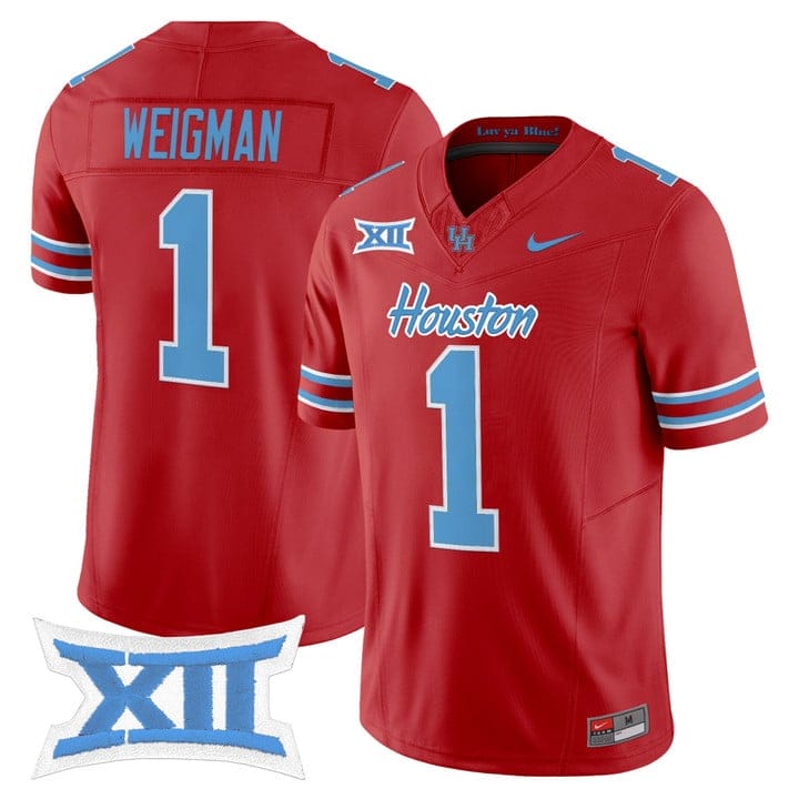 Conner Weigman Jersey #1 Houston Cougars 2025 Oilers Inspired Stitched - Image 4