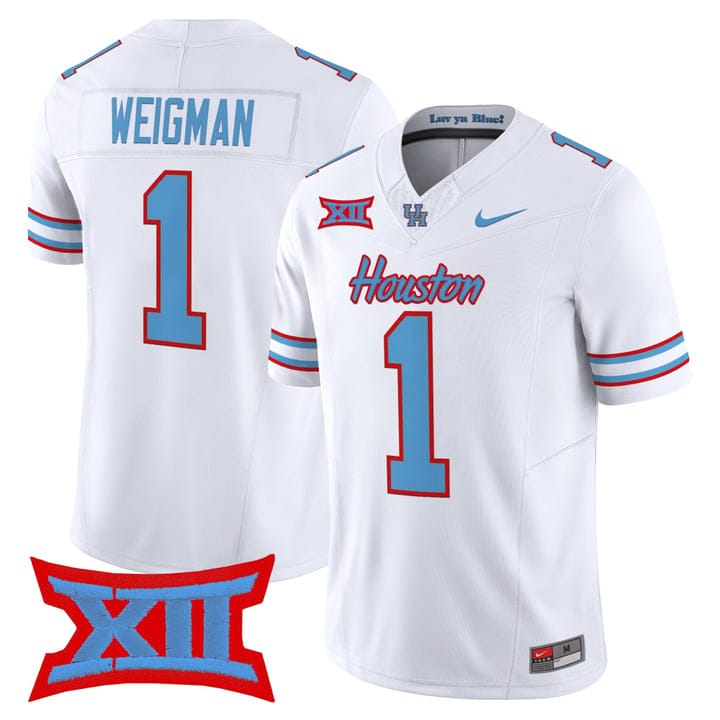 Conner Weigman Jersey #1 Houston Cougars 2025 Oilers Inspired Stitched - Image 5