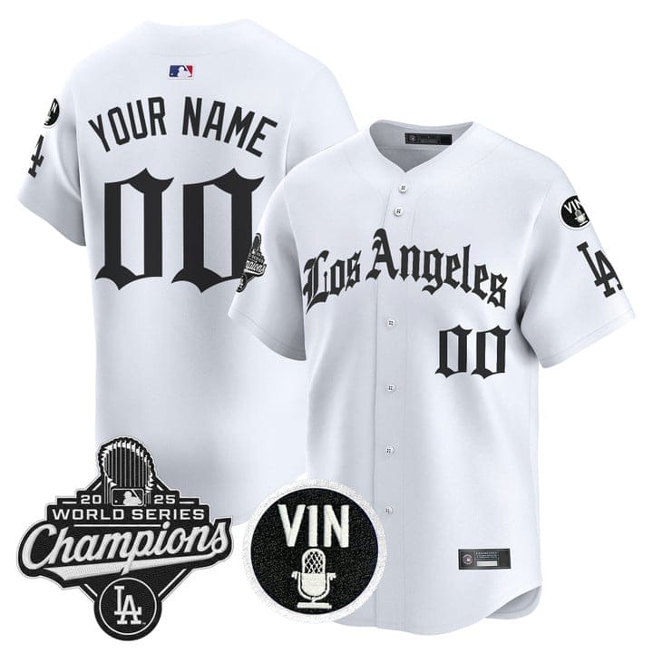 Custom Dodgers Jersey 2025 World Series Champions LA Gothic Edition - Image 6