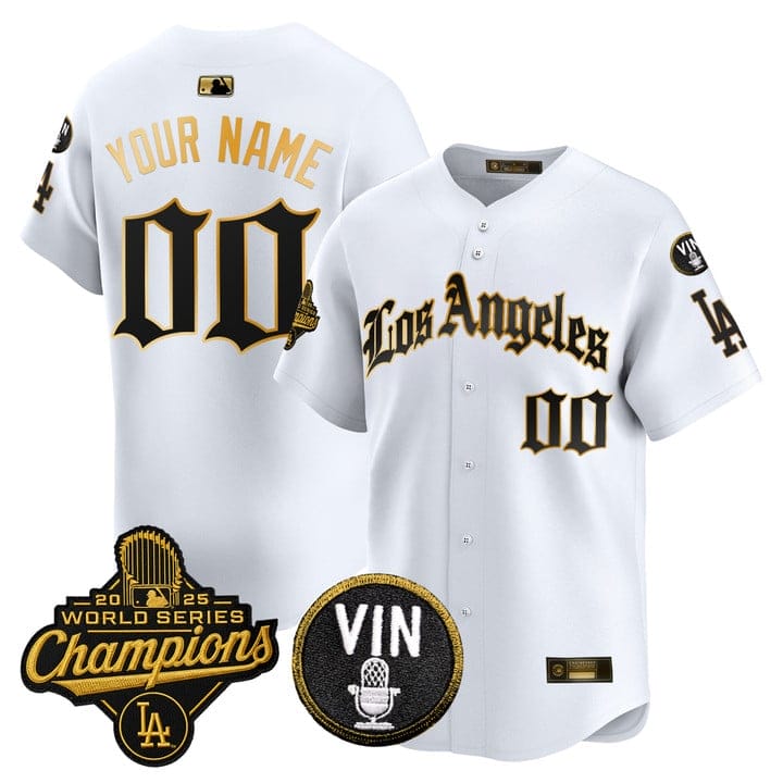Custom Dodgers Jersey 2025 World Series Champions LA Gothic Edition - Image 5