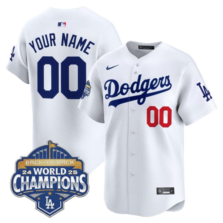 Custom Dodgers Jersey Name, Number 2025 Back-To-Back Champions Stitched - Image 5