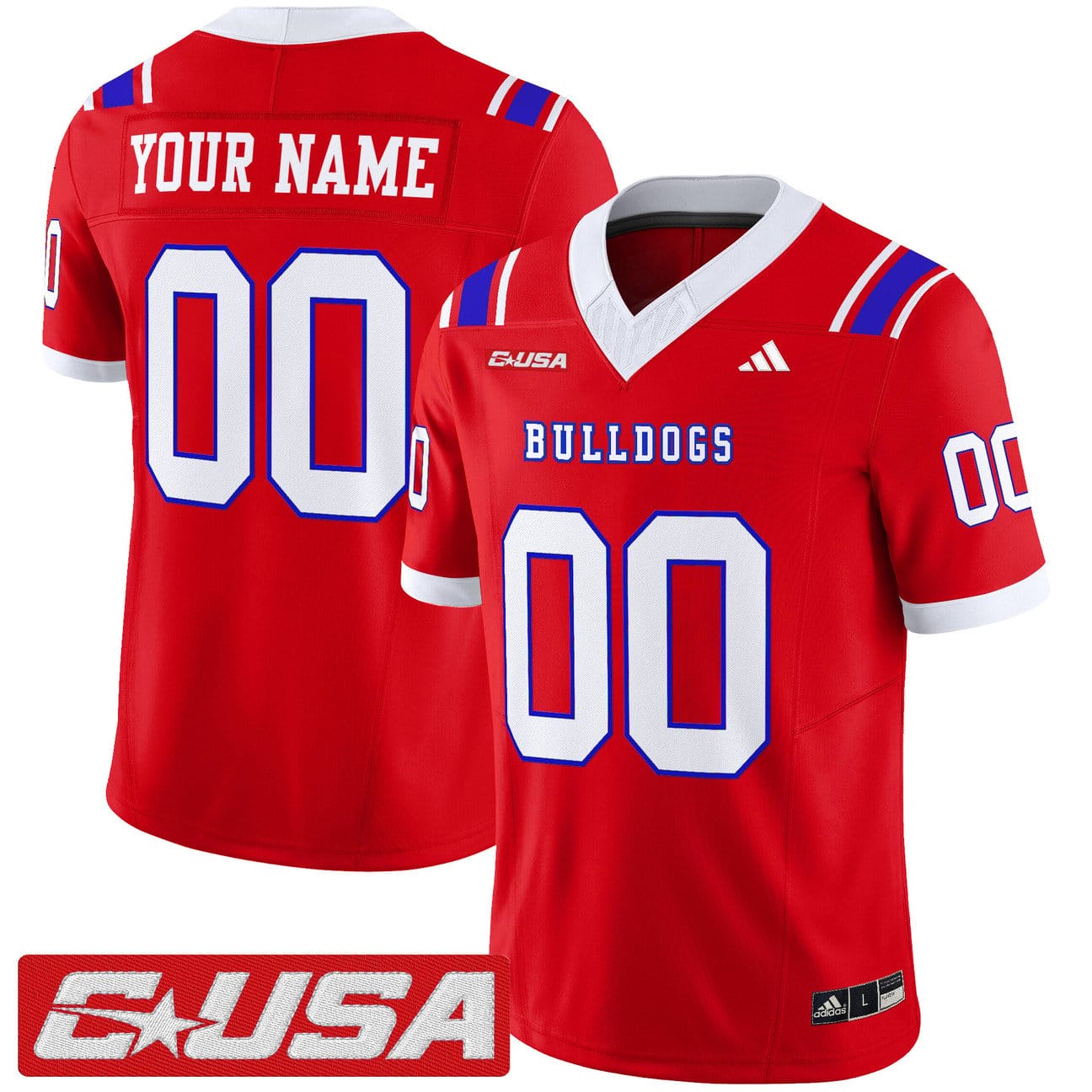 Alternative view of Custom Louisiana Tech Bulldogs Jersey 2025 Vapor Limited Stitched