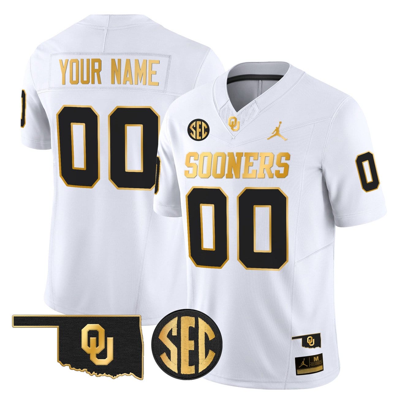 Custom Oklahoma Sooners Jersey 2025 Gold Vapor Limited Stitched - Image 4