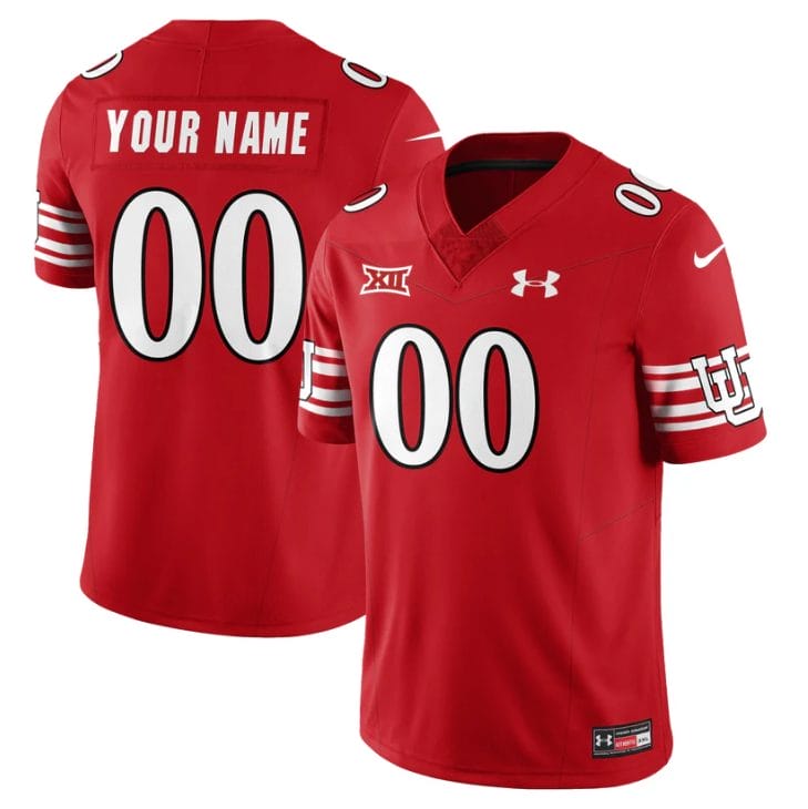Custom Utah Football Jersey 2025 Dark Mode Vapor Limited Stitched - Image 2