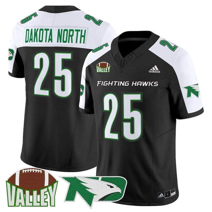 Dakota North Jersey #25 North Dakota Fighting Hawks 2025 Stitched