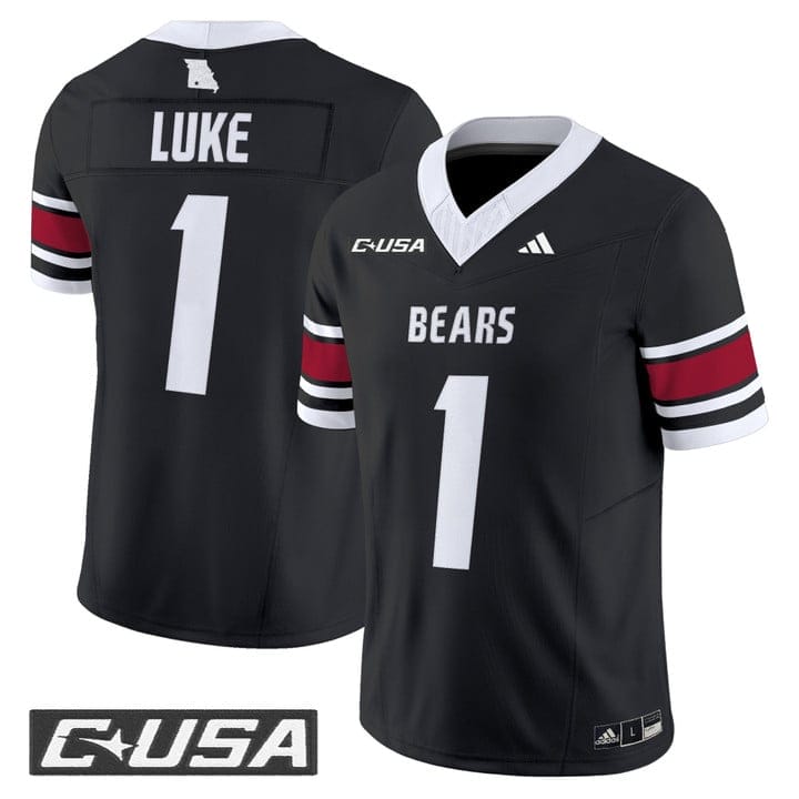 Alternative view of Dash Luke Jersey #1 Missouri State Bears 2025 Vapor Limited Stitched