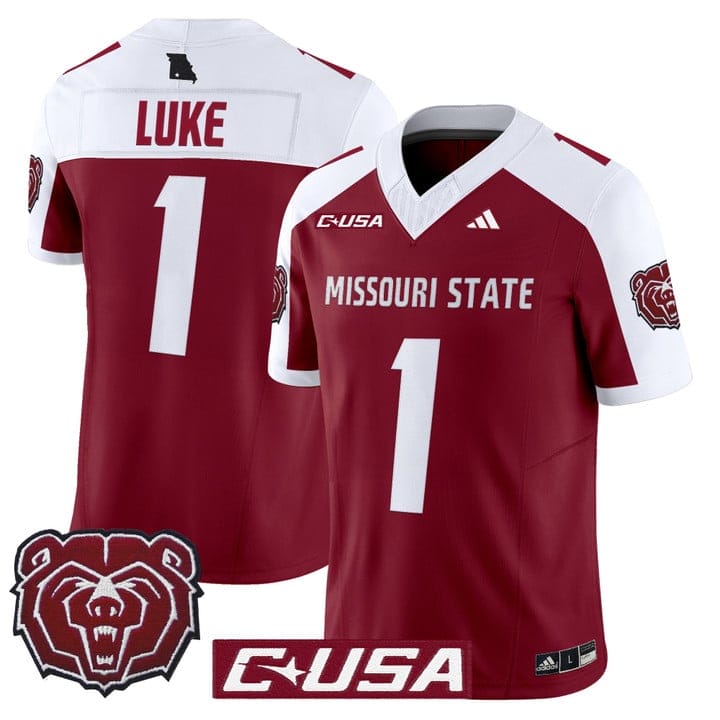 Dash Luke Jersey #1 Missouri State Bears 2025 Vapor Limited Stitched - Image 3