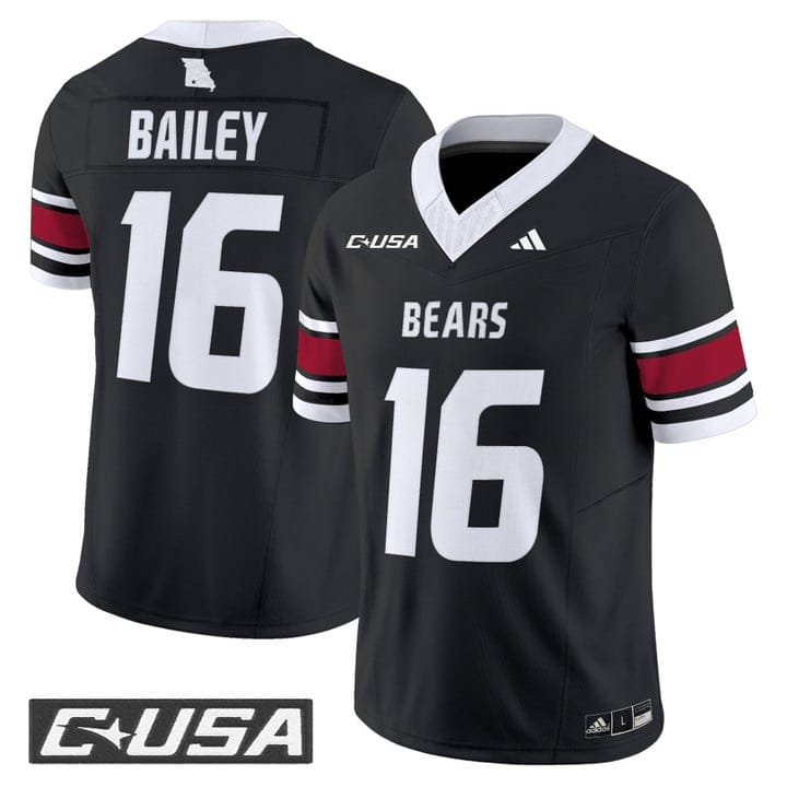 Alternative view of Deuce Bailey Jersey #16 Missouri State Bears 2025 Limited Stitched